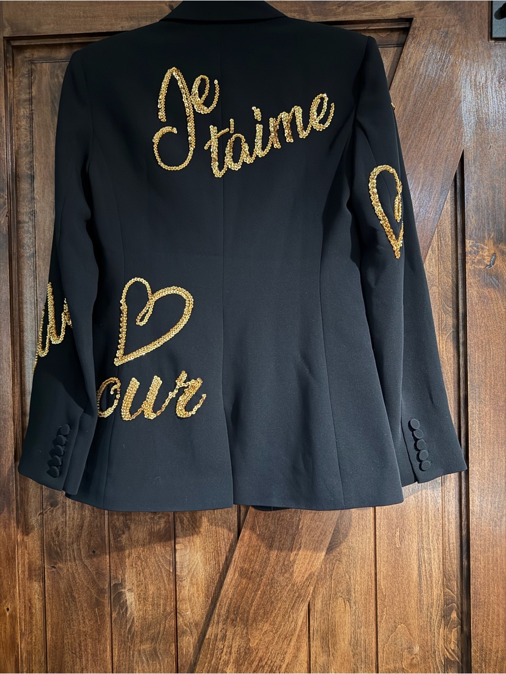 Cinq a Sept Sequinned Graphic Blazer
Color: Black/gold - Picture 9 of 10